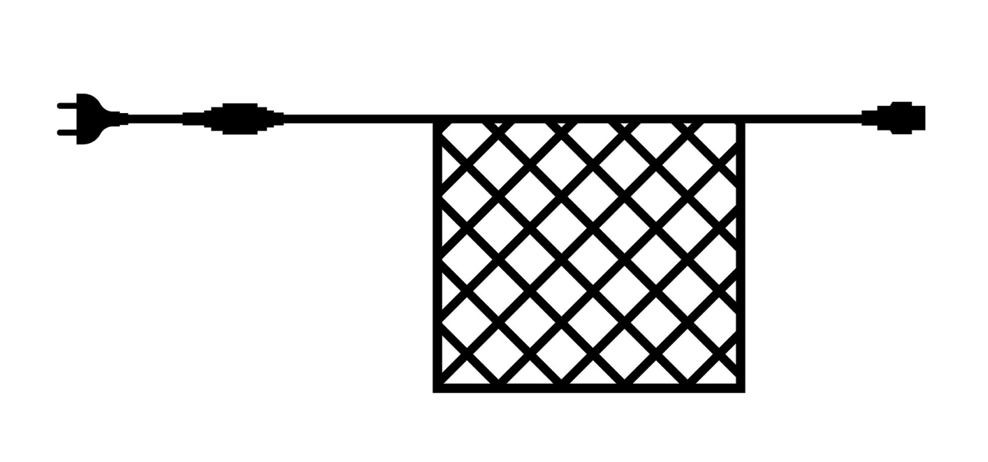 Tech-Line Net Startsæt 90 LED, 1,2x1,2 m - Billede 2